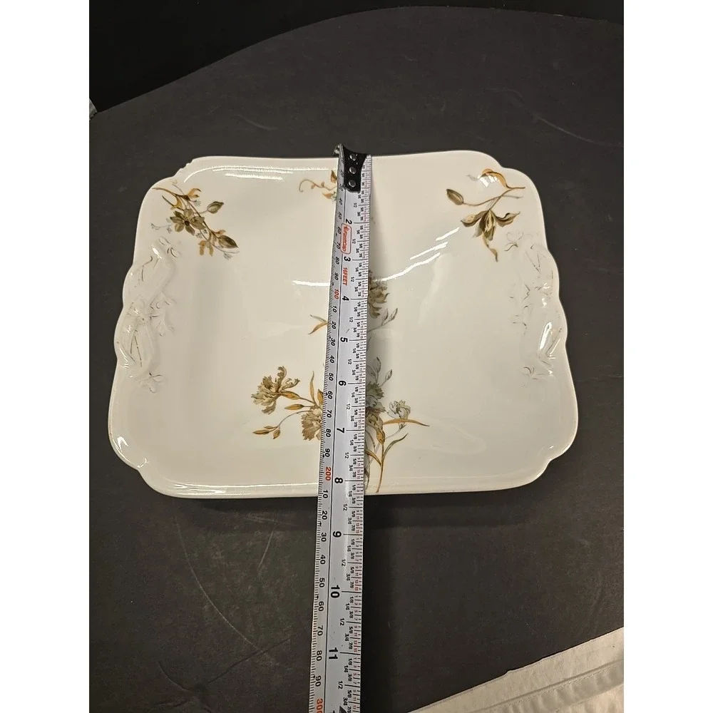 Antique Theodore Haviland Limoges Old Blackberry Rectangular‎ Serving Bowl